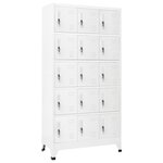 vidaXL Armoire à casiers Gris clair 90x40x180 cm Acier