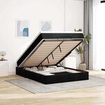 VidaXL Cadre de lit ottoman avec matelas noir 140x190 cm tissu