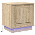 vidaXL Cabinet de chevet avec 2 Pièces Chêne sonoma 44 x 34 5 x 45 cm