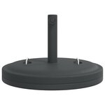 vidaXL Base de parasol avec poignées pour mâts Ø38 / 48 mm 25 kg rond