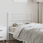 vidaXL Tête de lit métal blanc 90 cm