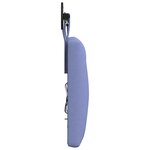 vidaXL Tête de lit suspendue Avec lumière LED Bleu denim Tissu