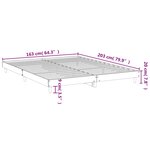 vidaXL Cadre de lit sans matelas chêne marron 160x200 cm