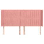 vidaXL Tête de lit avec oreilles Rose 183x16x118/128 cm Velours