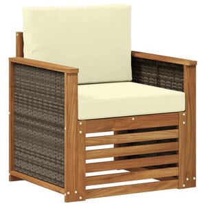 vidaXL Sofa de milieu extérieur Naturel