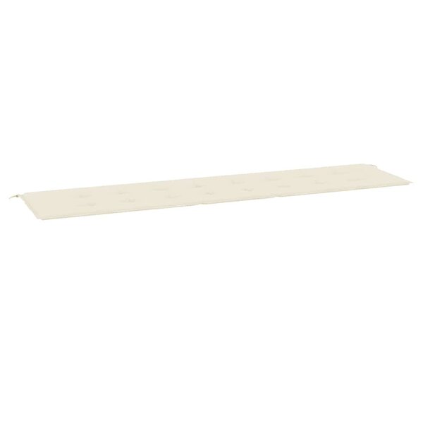 vidaXL Coussin de banc de jardin crème 200x50x4 cm tissu oxford