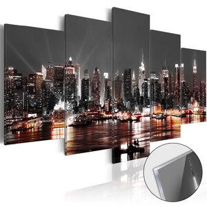 Tableau sur verre acrylique - gray city [glass] l x h en cm 100x50
