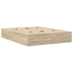 vidaXL Cadre de lit de rangement en chêne Sonoma 150x200 cm