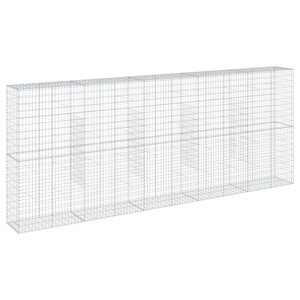 vidaXL Panier gabion avec couvercle 500x50x200 cm fer galvanisé