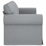vidaXL Canapé Gris clair 215 x 82 x 80 cm tissu