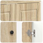 vidaXL Armoire sous évier de salle de bain Chêne Sonoma