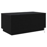 vidaXL Table basse avec lumières LED chêne noir 90x50x40 cm