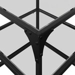 vidaXL Table basse avec dessus en verre transparent 40x40x45 cm acier