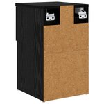 vidaXL Armoire de lit Chêne noir 29 x 31 5 x 49 cm Bois d'ingénierie