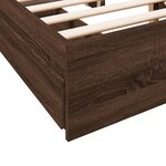 vidaXL Cadre de lit avec tiroirs sans matelas chêne marron 120x190 cm