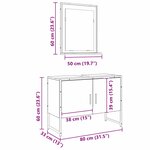 vidaXL Ensemble de mobilier de salle de bain avec porte 2 Pièces Marron