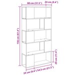 vidaXL Meuble TV Chêne Artisan Panneau de particules 80 x 24 x 155 cm