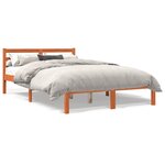 vidaXL Cadre de lit sans matelas cire marron 120x200cm bois pin massif