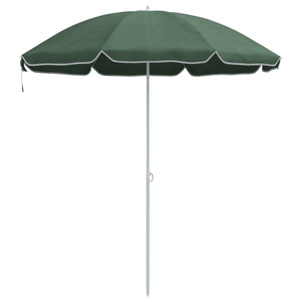 vidaXL Parasol de plage Vert 161 x 193 cm Polyester