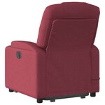 vidaXL Fauteuil inclinable de massage électrique Rouge bordeaux Tissu