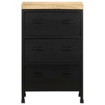 Vidaxl buffet 47x35x76 cm bois de manguier brut