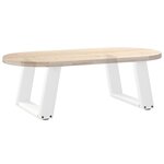 vidaXL Pieds de table basse en U  2 pièces  blanc  50 x (30-31) cm  acier