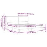 vidaXL Cadre de lit avec tête de lit Vert foncé 200 x 200 cm Tissu