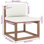 vidaXL Salon palette de jardin 6 Pièces et coussins Bois de pin imprégné