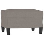 vidaXL Canapé à 3 places avec repose-pieds Taupe 180 cm Tissu