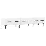 vidaXL Meuble TV blanc 150x36x30 cm bois d'ingénierie
