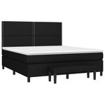vidaXL Sommier à lattes de lit avec matelas Noir 160x200 cm Tissu