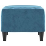 vidaXL Repose-pied Bleu 60x50x41 cm Velours
