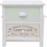 vidaXL Table de chevet en style français 2 Pièces Bois