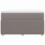 vidaXL Sommier à lattes de lit avec matelas Taupe 120x200 cm Tissu