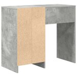 vidaXL Bureau Gris béton 90 x 37 5 x 75 cm Bois d'ingénierie