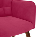 vidaXL Chaise de relaxation avec tabouret Bordeaux Velours