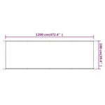 vidaXL Auvent vertical Terre cuite 100x1200 cm Tissu oxford