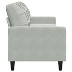 vidaXL Canapé à 3 places Gris clair 210 cm Velours