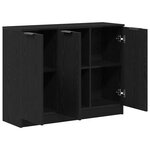 vidaXL Buffet Chêne noir 90 5 x 30 x 70 cm Bois d'ingénierie