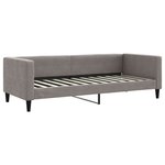 vidaXL Lit de jour avec gigogne et matelas taupe 80x200 cm tissu