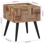 vidaXL Table d'appoint 40x40x45 cm teck de récupération massif