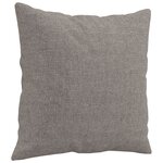 vidaXL Canapé 2 places avec oreillers décoratifs taupe 120 cm tissu