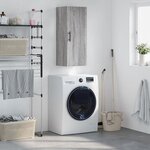 vidaXL Armoire murale sonoma gris 34 5x34x90 cm