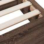 vidaXL Cadre de lit et tiroirs chêne marron 140x190 cm bois ingénierie