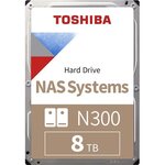 Disque Dur Interne - TOSHIBA - NAS N300 - 8To - 7200 tr/min - 3.5 Boite Retail (HDWG480EZSTA)