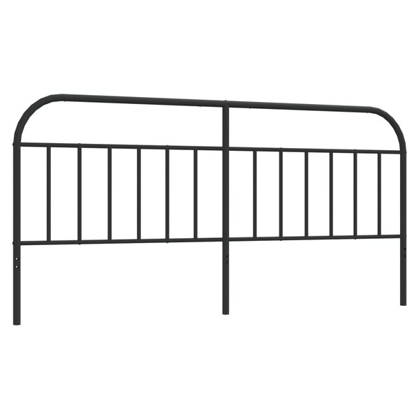 vidaXL Tête de lit métal noir 193 cm