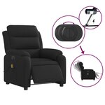 vidaXL Fauteuil de massage inclinable électrique Noir Tissu