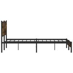 vidaXL Cadre de lit en métal sans matelas chêne fumé 183x213 cm