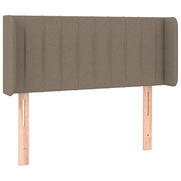 vidaXL Tête de lit avec oreilles Taupe 93x16x78/88 cm Tissu