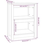 vidaXL Bibliothèque Marron miel 50x35x68 cm Bois de pin massif